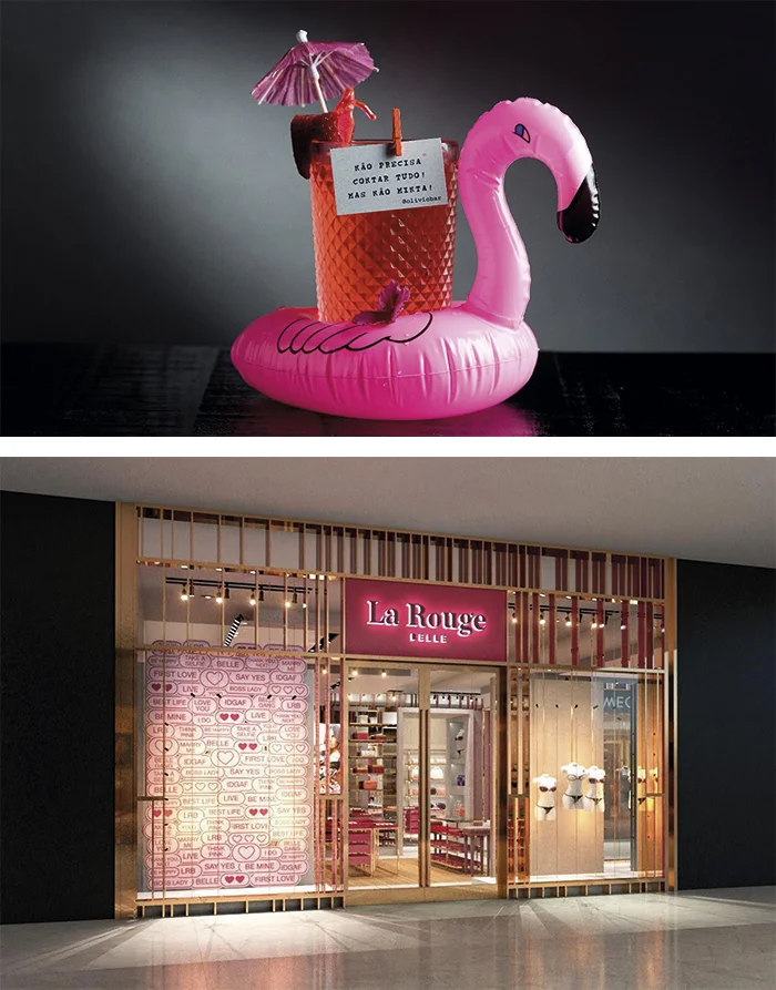 Vitrine da loja La Rouge Belle