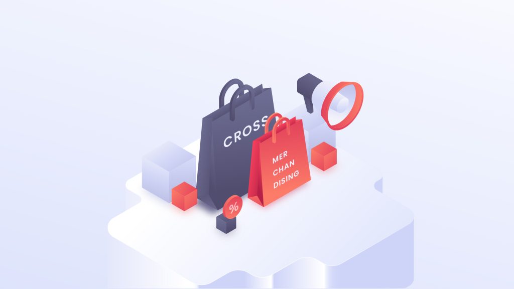 Capa do artigo sobre Cross Merchandising. Ilustração de dois produtos representando a ideia central do artigo.
