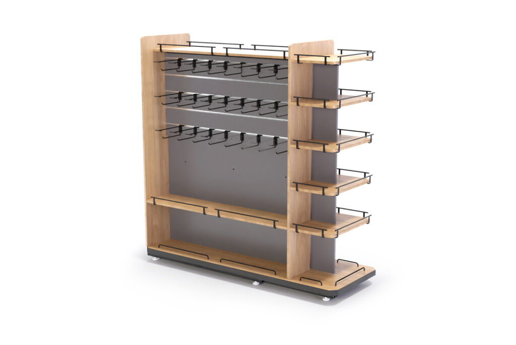 Móvel expositor check stand para Empório